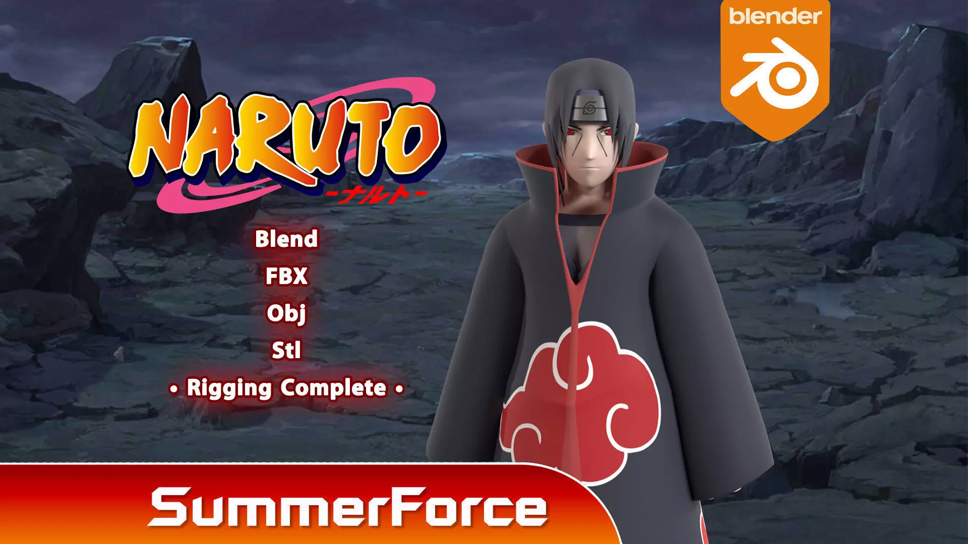 Itachi Uchiha - Naruto Shippuden 3D model