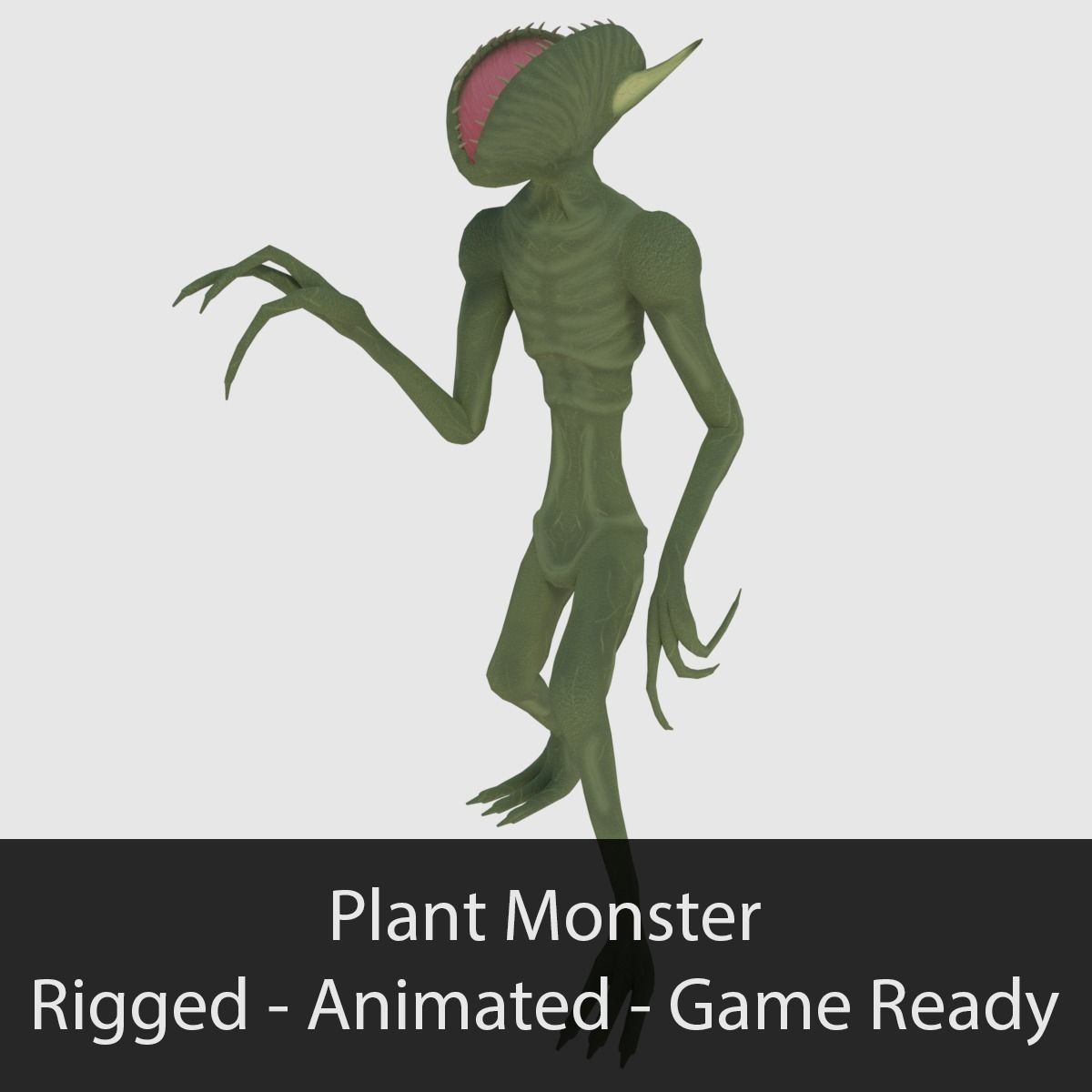 Plant Monster - Game Ready Low-poly 3D model_0