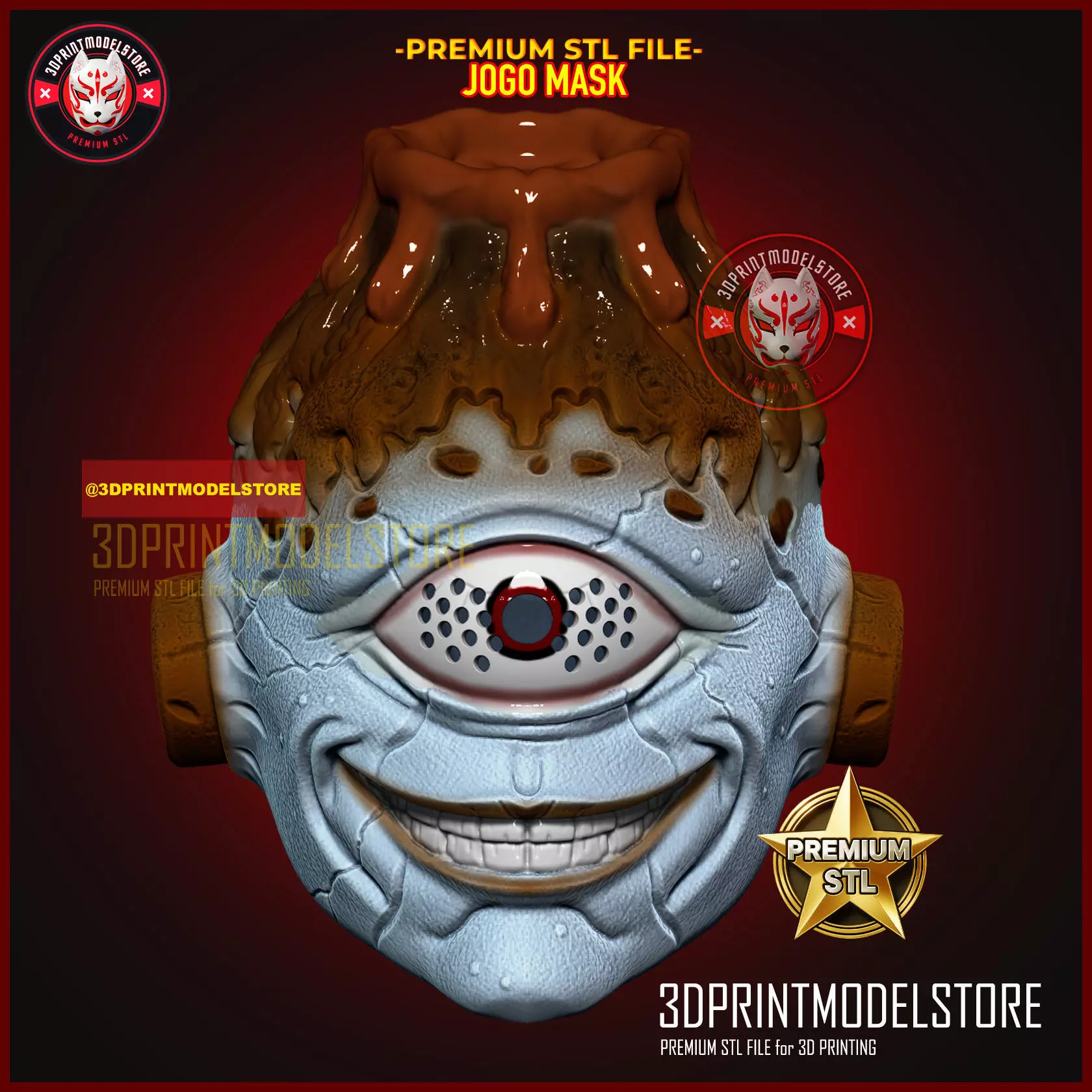 Jogo Mask - Jujutsu Kaisen Cosplay Helmet - Anime Halloween 3D print model