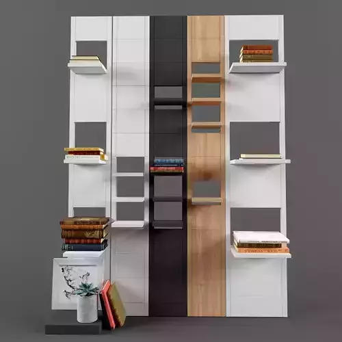 Shelf with books