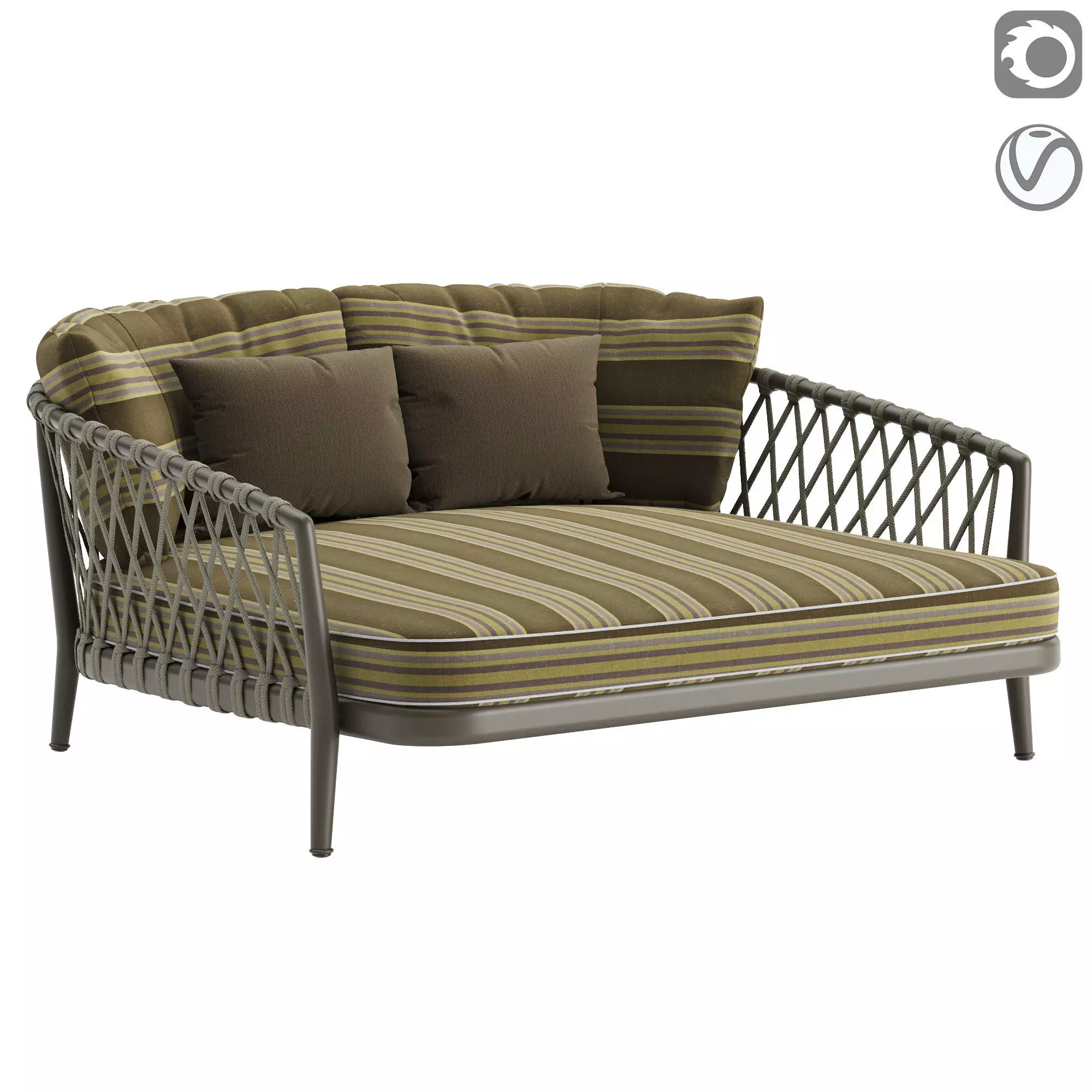 Erica Outdoor Sofa v3 3D model