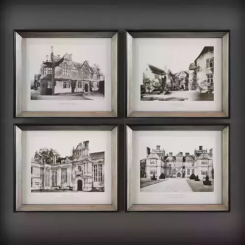 Picture Frames Low-poly 3D model