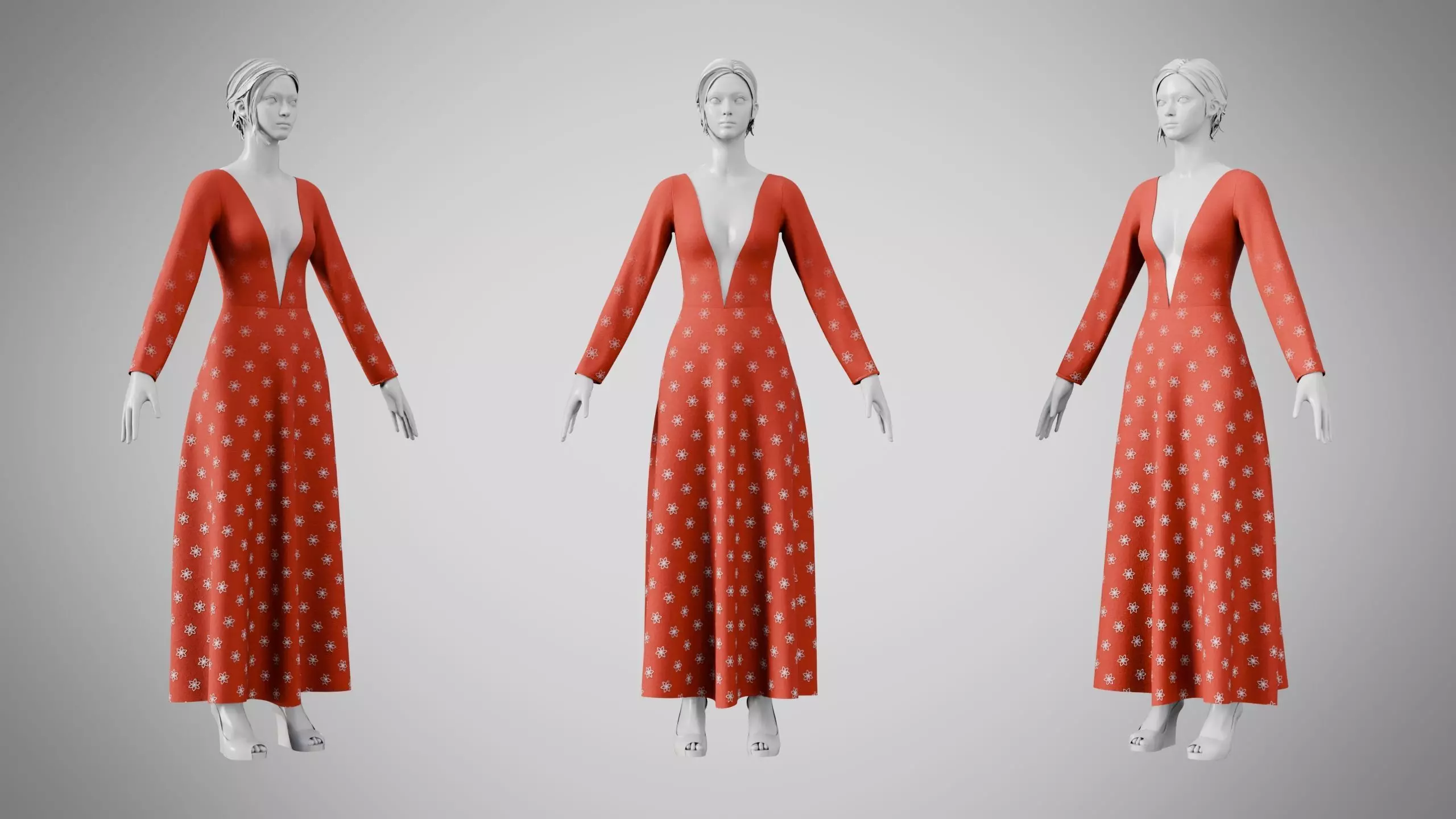 Dress 35 Roof Terracotta Low-poly 3D model