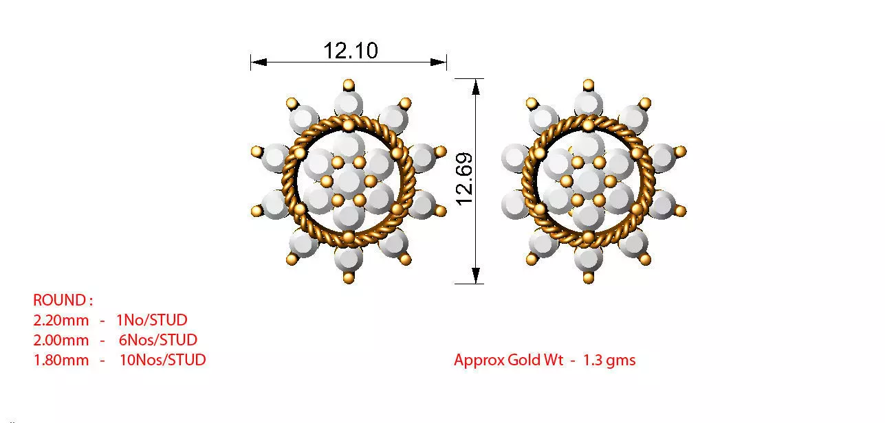 80 plus Unique Stud Earrings Pack 3DM and STL 3D print model