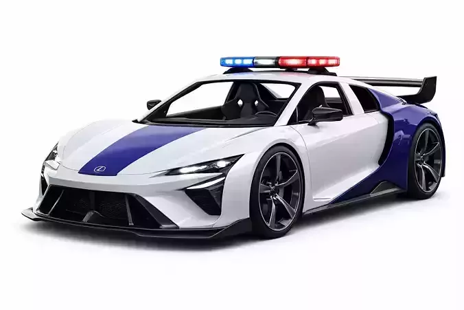 Concept Police Car Futuristic Law Enforcement Vehicle