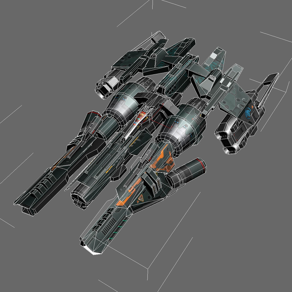 SF Buran Bomber B4 Low-poly 3D model_5