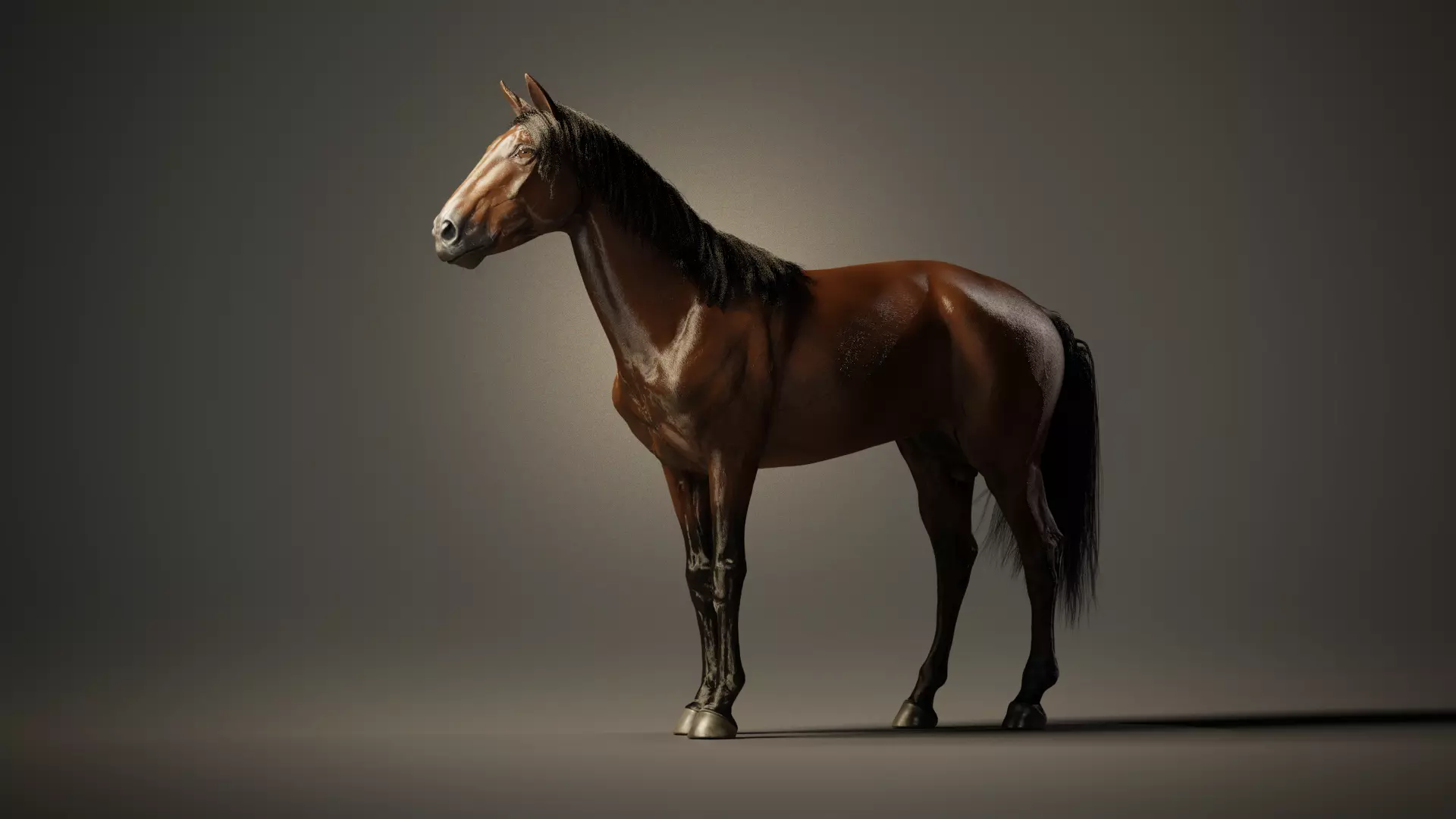 Brown Horse - UE5 - Game-ready 3D model