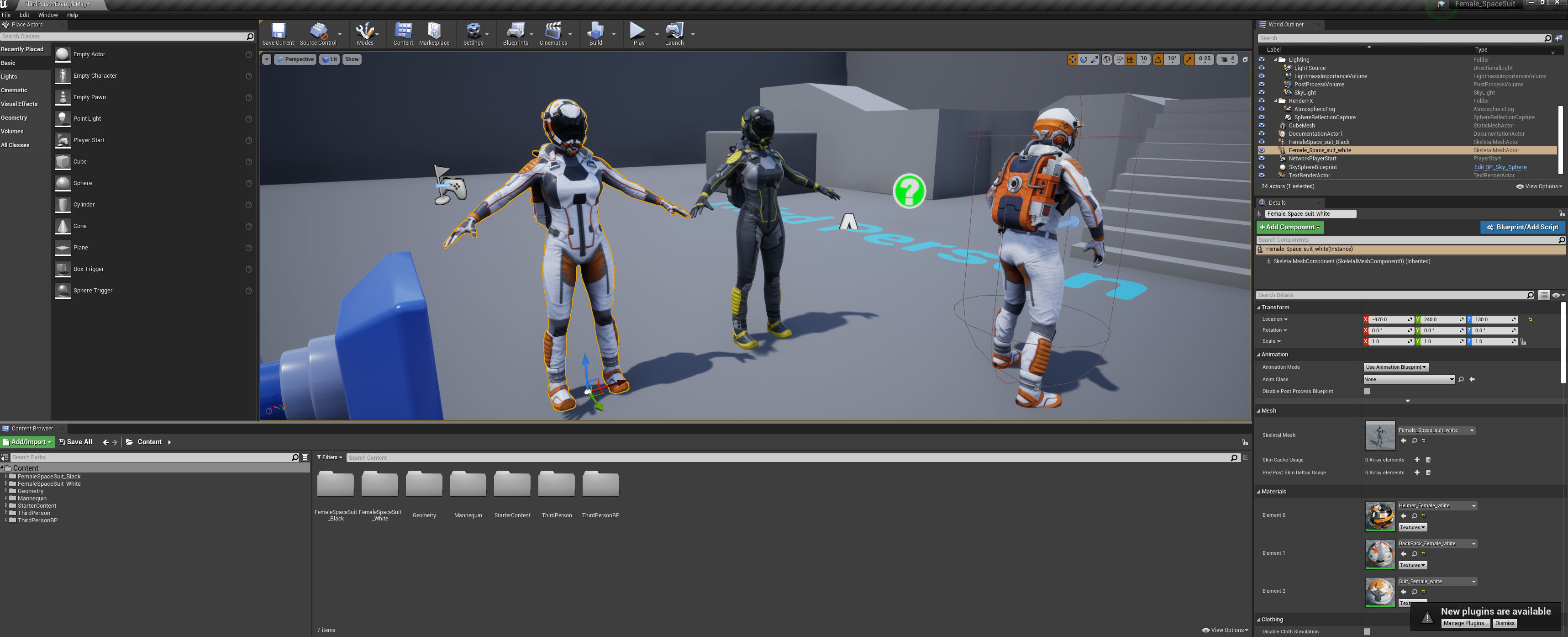 Female Space Suit Low-poly 3D model_26