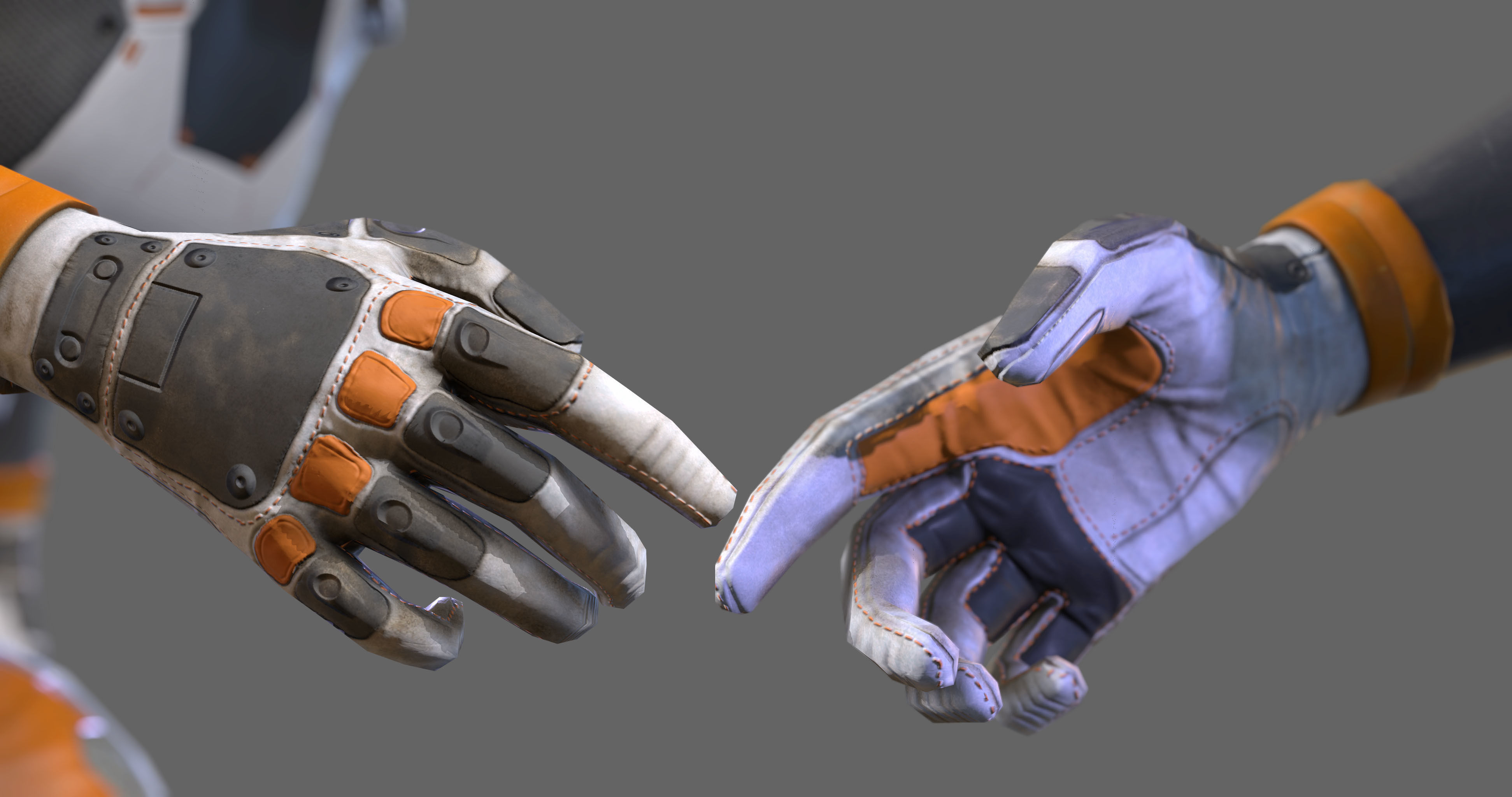 Female Space Suit Low-poly 3D model_15