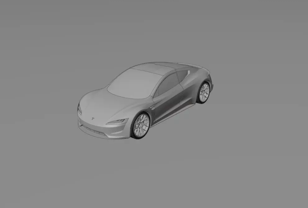 Tesla electric car 3D model