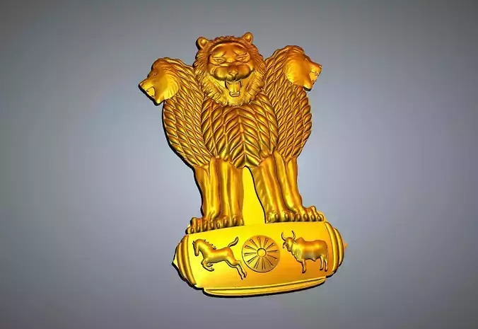 Ashoka Emblem of India 3D print model