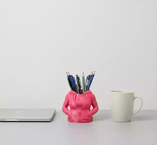 Gym Woman Dress Pen Holder