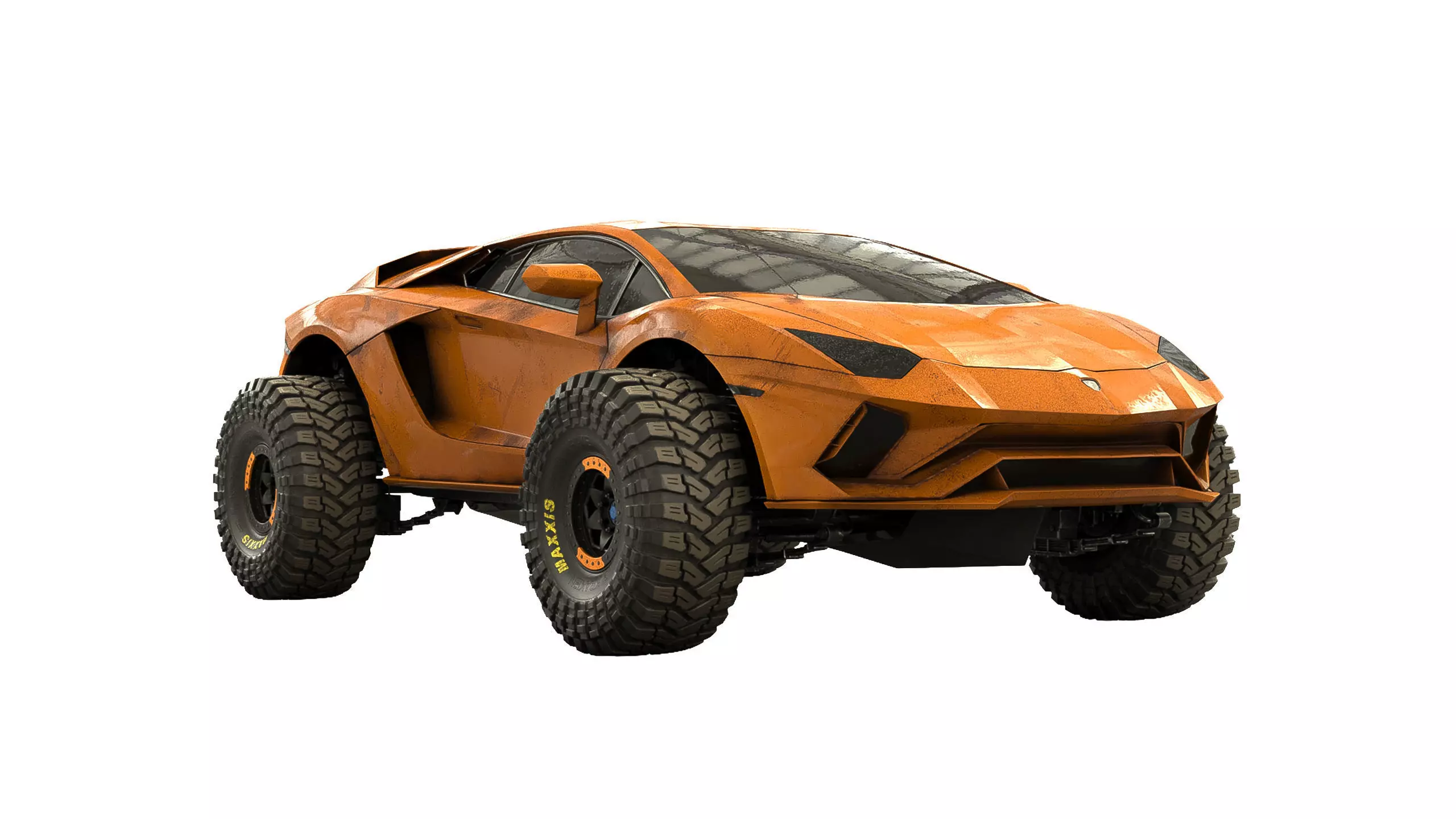 Monster Car Low-poly 3D model