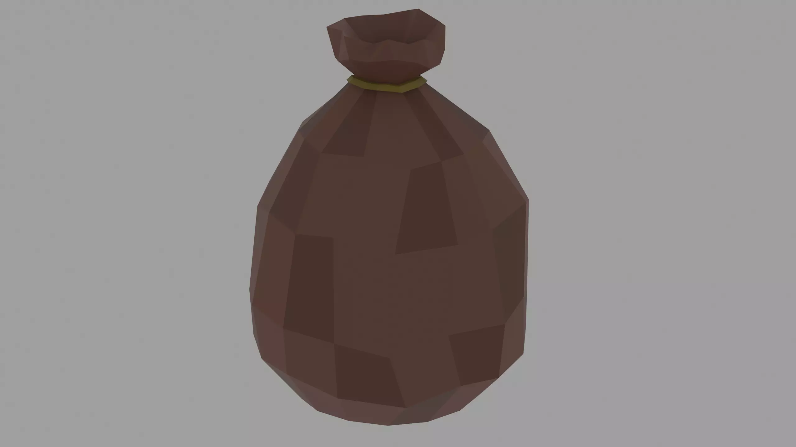 Low Poly Stylized Pouch Game Ready Free low-poly 3D model