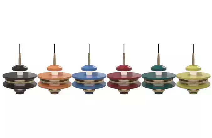 Memphis Ceiling Lamp 3 - Pop premium 3d model