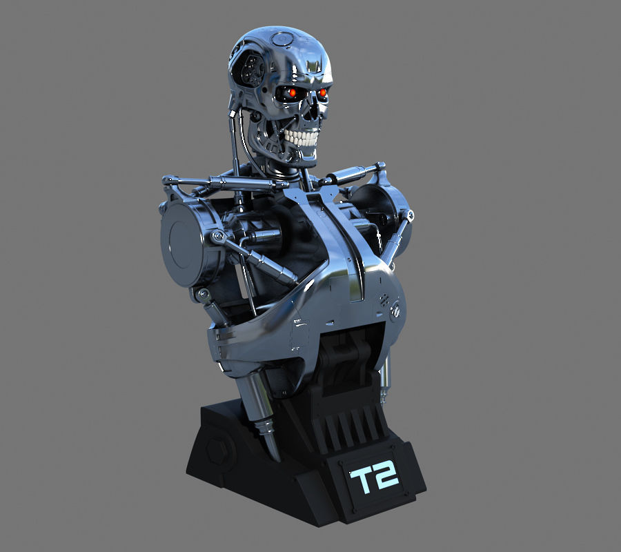 Terminator T-800 Torso Bust 3D model_1