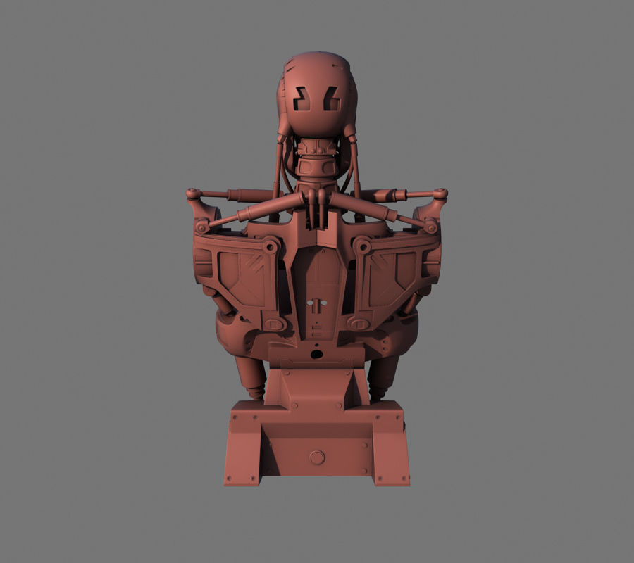 Terminator T-800 Torso Bust 3D model_7
