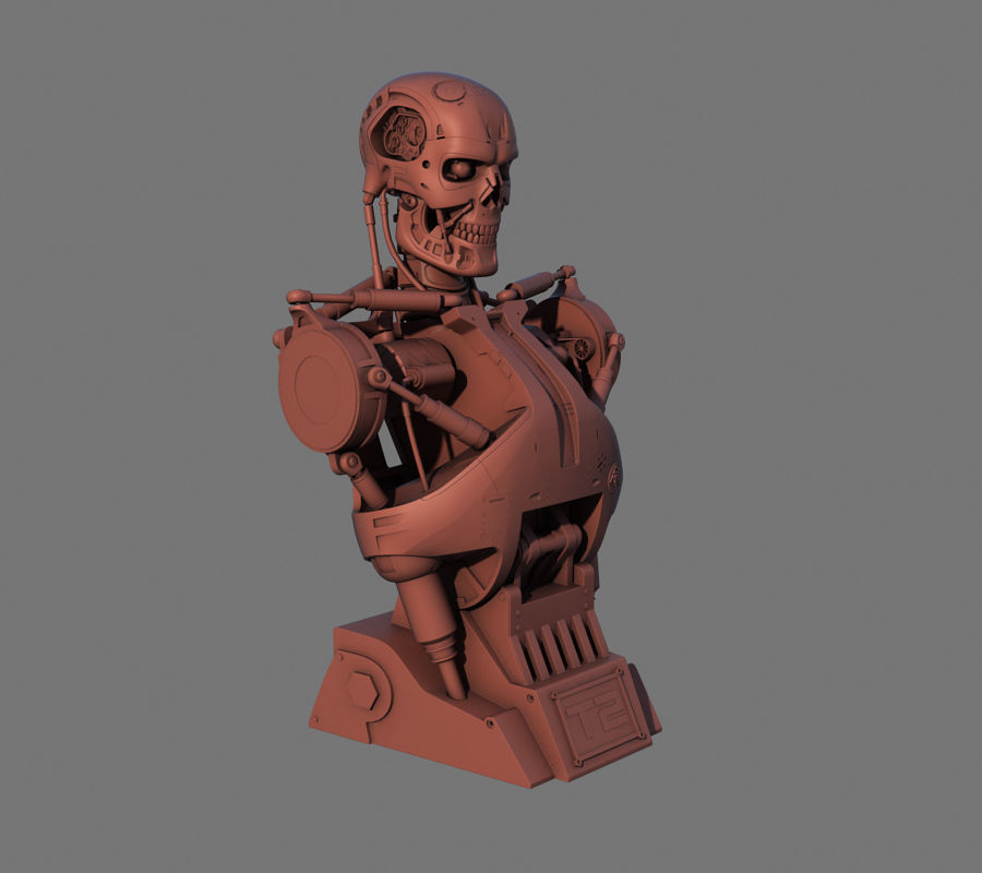 Terminator T-800 Torso Bust 3D model_10