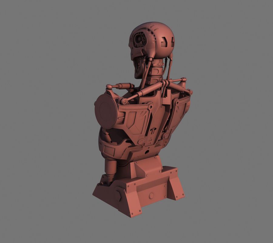 Terminator T-800 Torso Bust 3D model_6