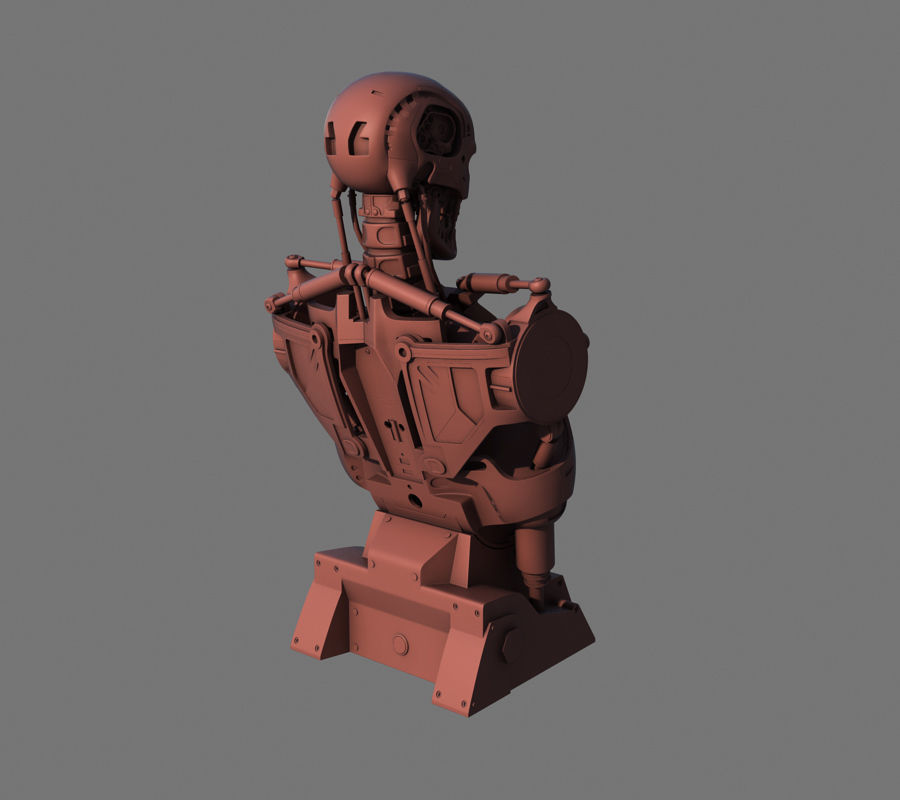 Terminator T-800 Torso Bust 3D model_8
