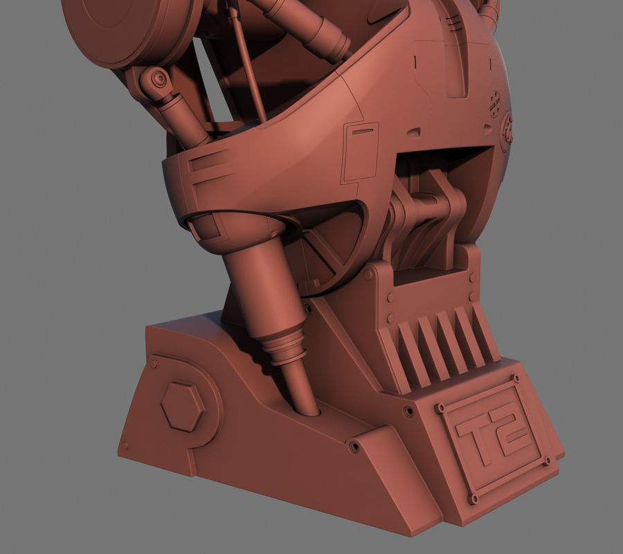 Terminator T-800 Torso Bust 3D model_14