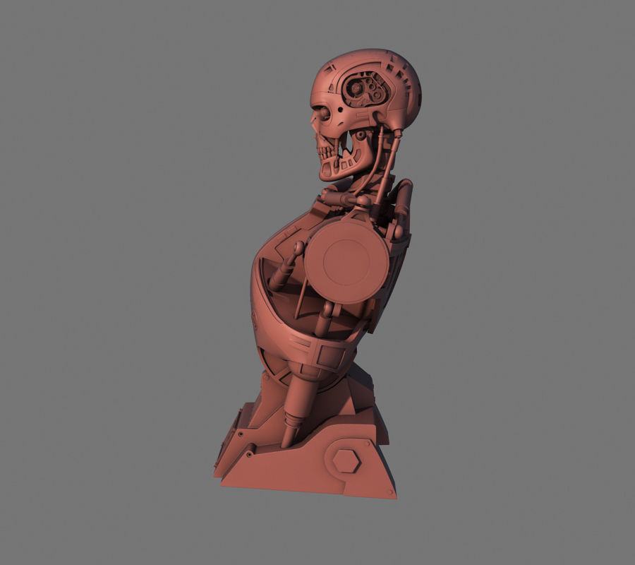 Terminator T-800 Torso Bust 3D model_5
