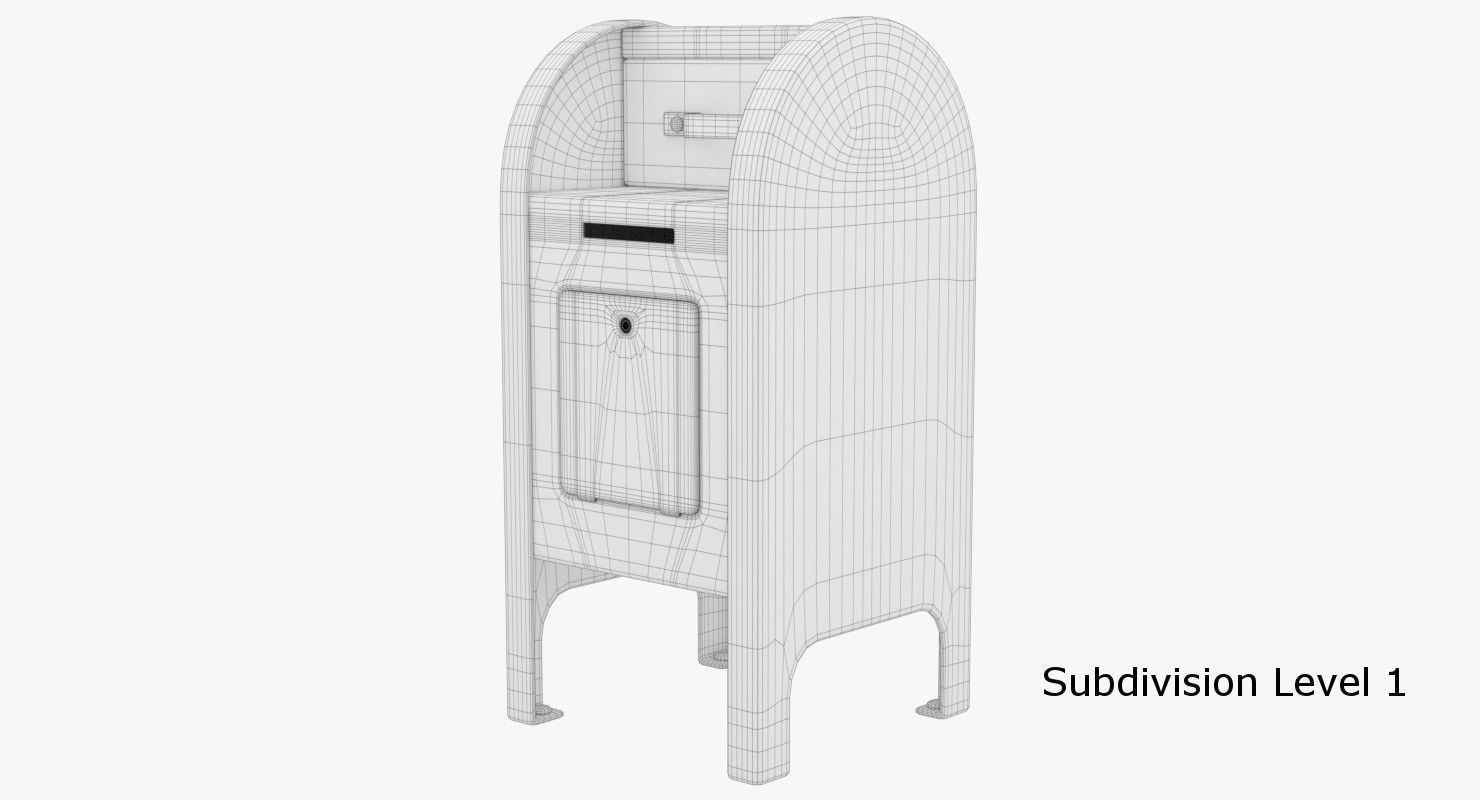 Post Box 2 3D model_6