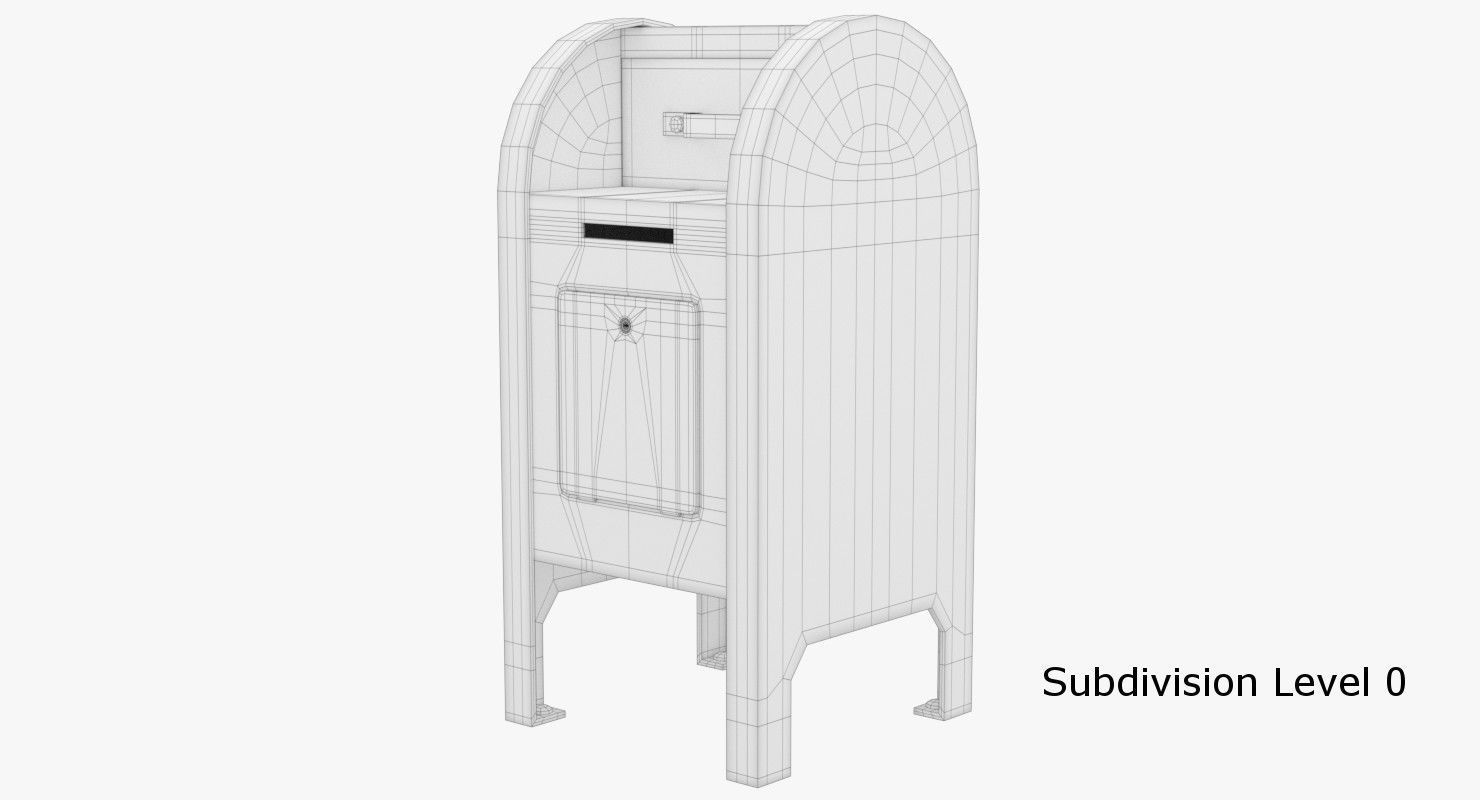 Post Box 2 3D model_5