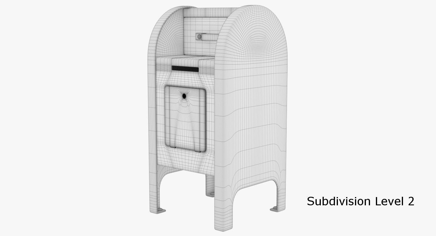 Post Box 2 3D model_7