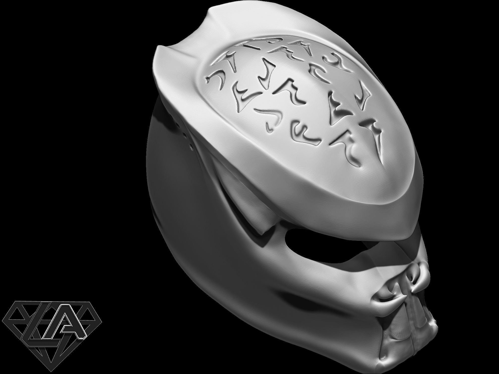 Predator custom helmet 3D print model_8