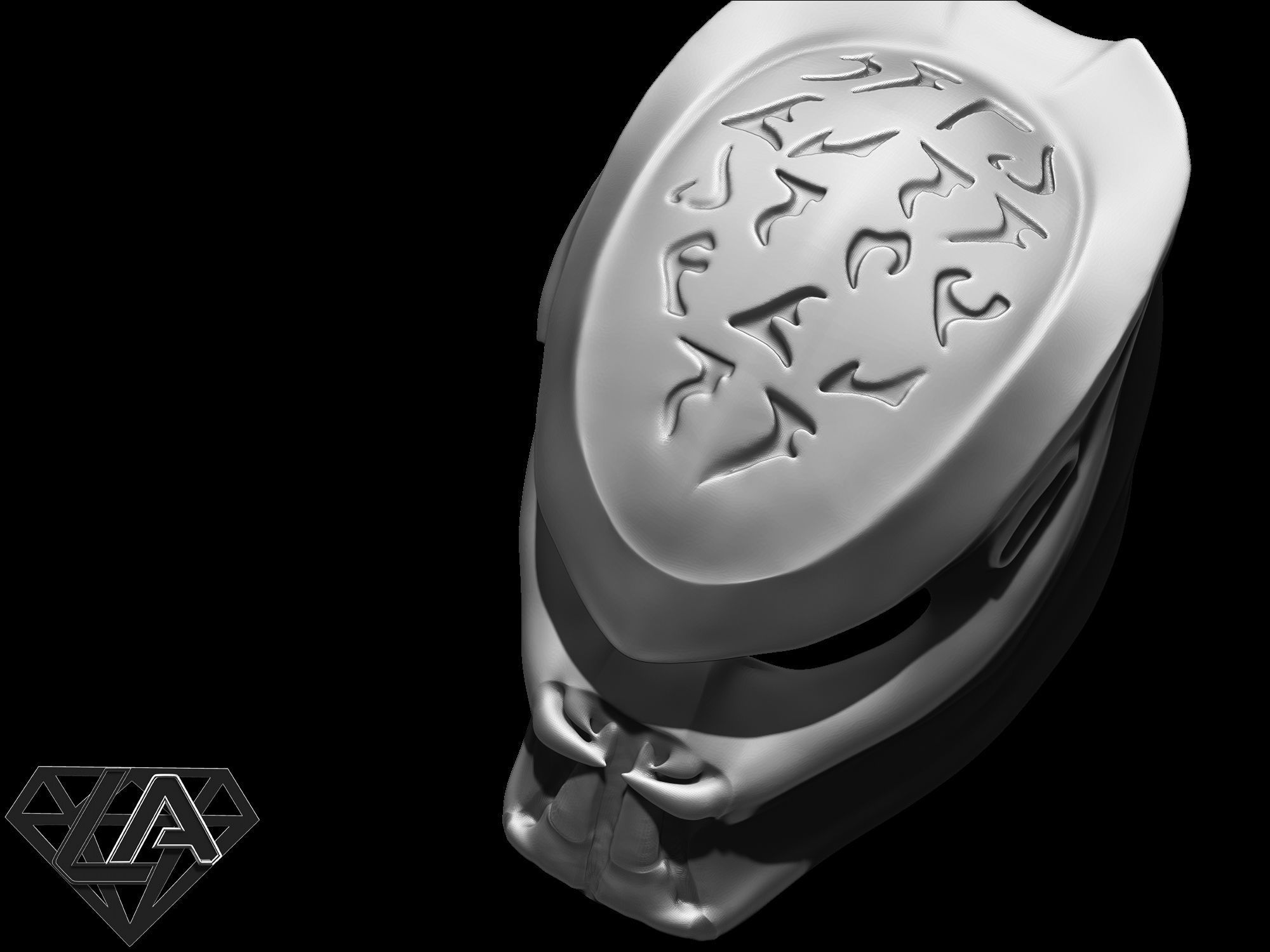 Predator custom helmet 3D print model_9