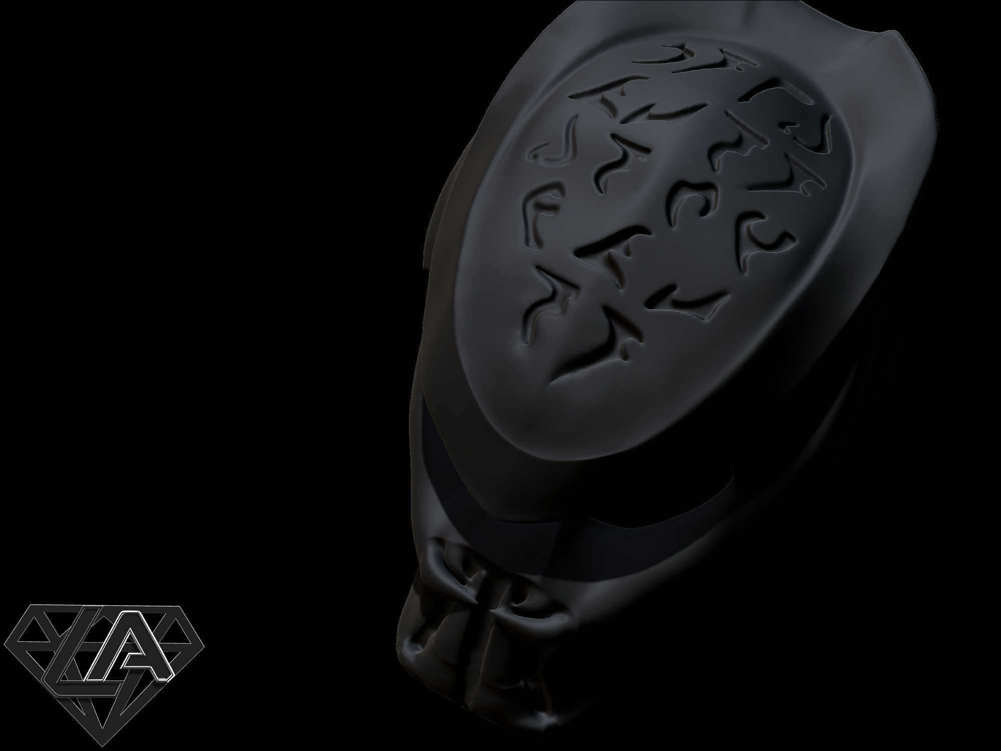 Predator custom helmet 3D print model_10