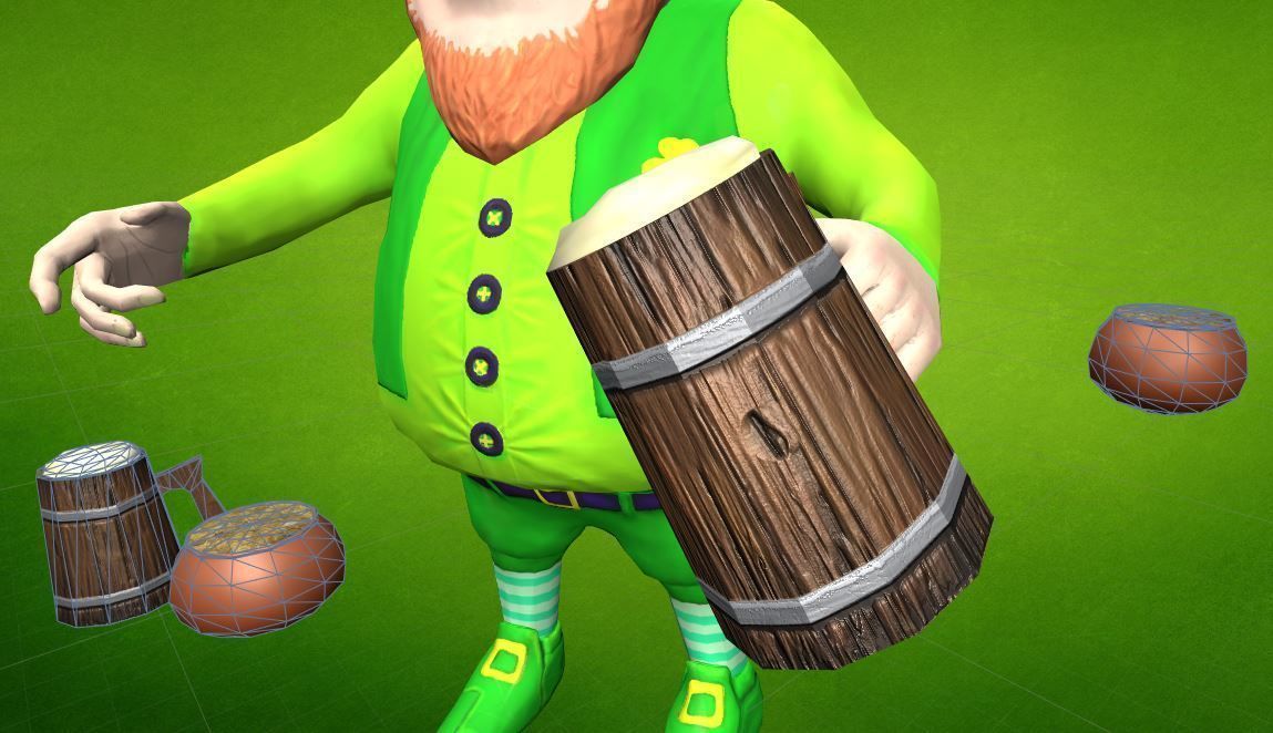 Leprachaun for games - Unity Low-poly 3D model_8