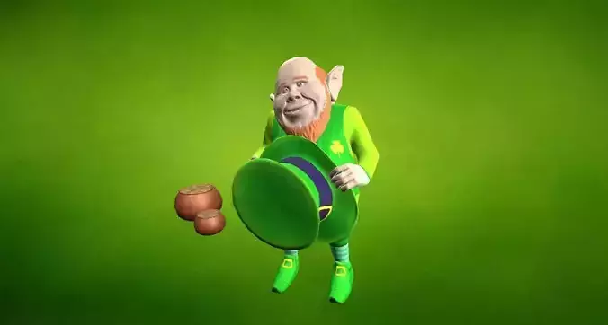 Leprachaun for games - Unity Low-poly 3D model