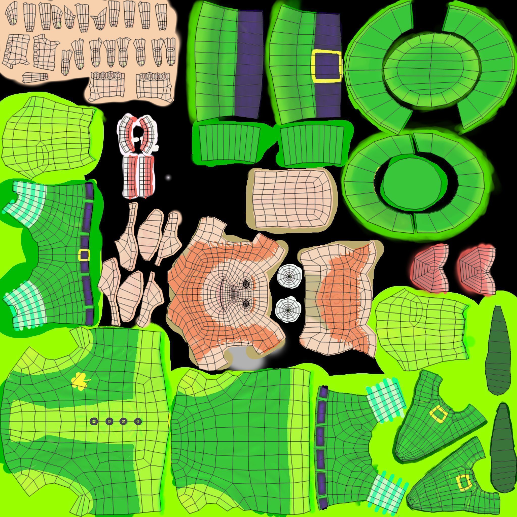 Leprachaun for games - Unity Low-poly 3D model_9