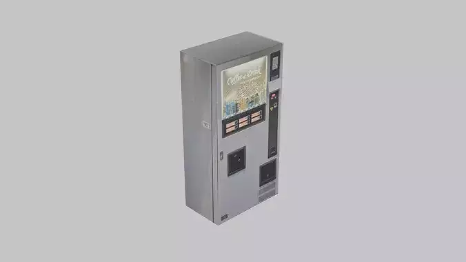 Korean Coffee Vending Machine Ultra Low-poly 3D model