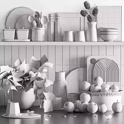 kitchen accessories087 3D model 5