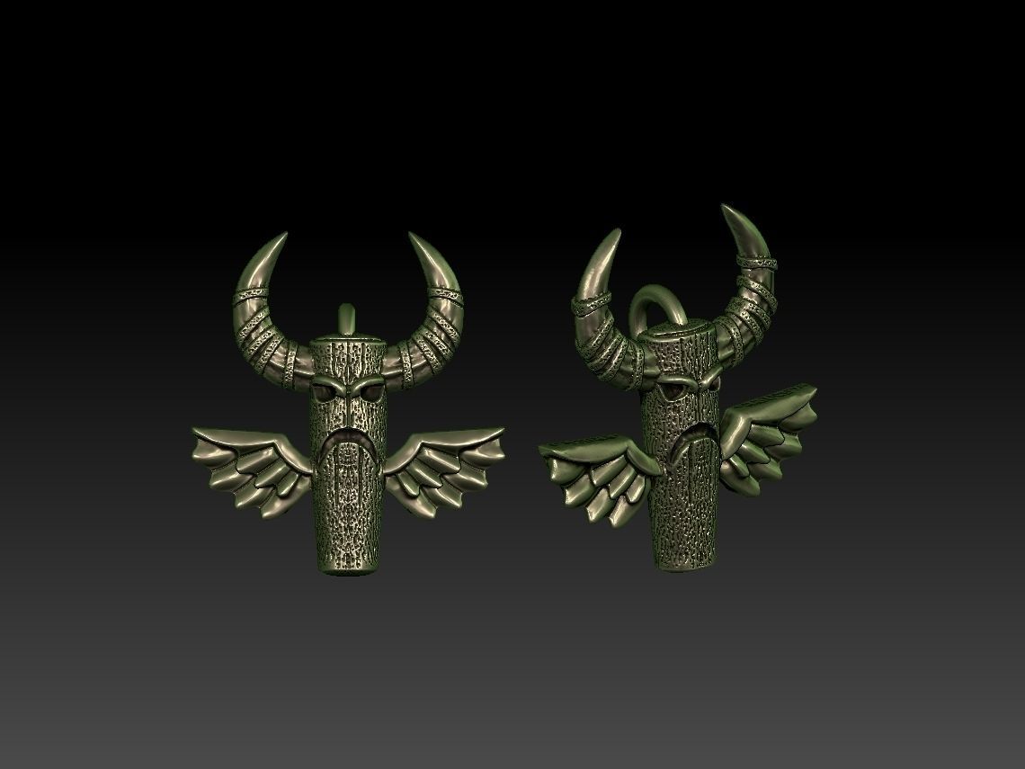 tottem pendant 3D print model_1