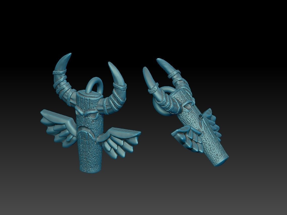 tottem pendant 3D print model_3