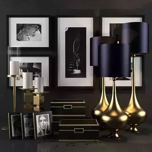 set 001x gold living room