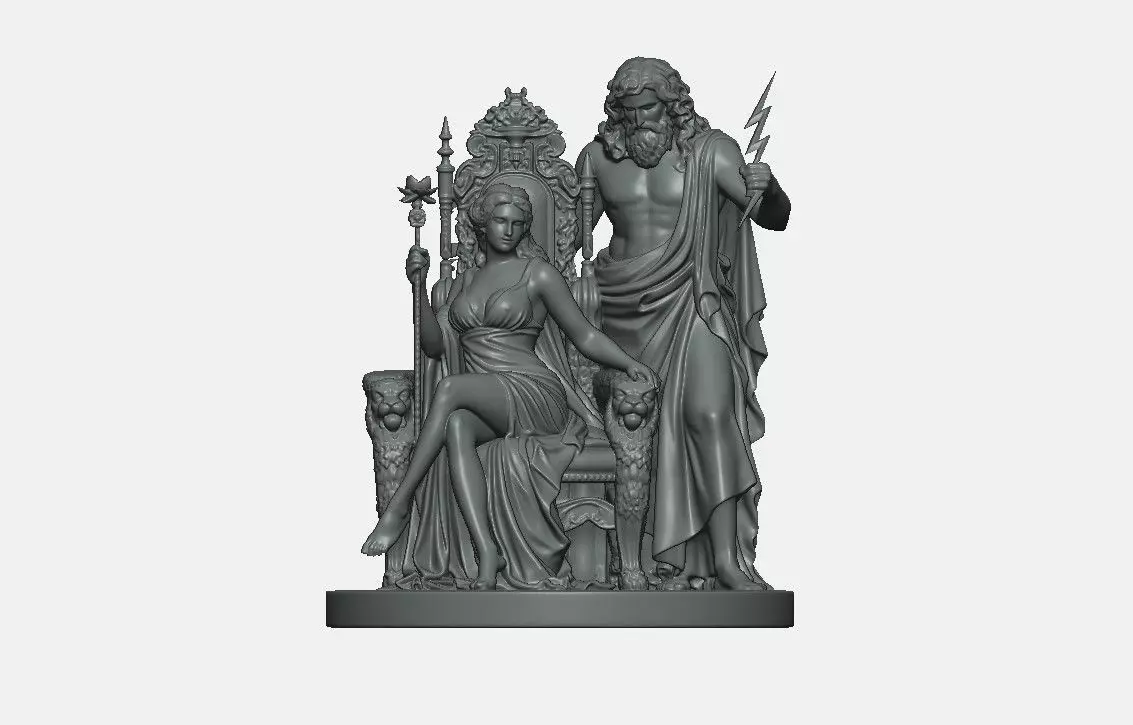 zeus and hera 3d model 3D print model