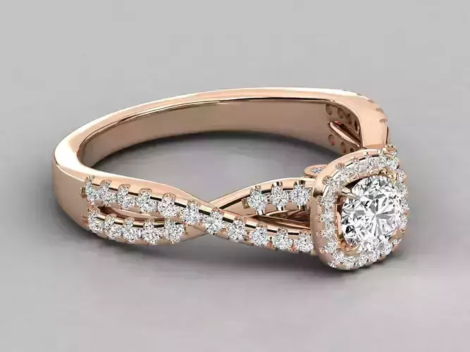 Women Light Weight Solitare Diamond Wedding Ring   40