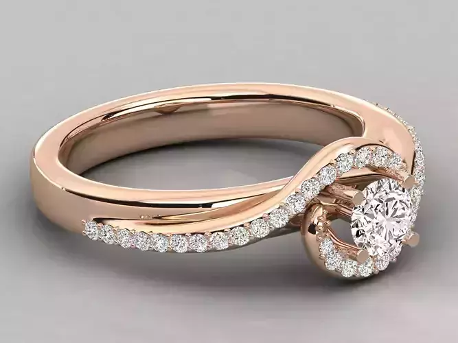 Women Light Weight Solitare Diamond Wedding Ring   39