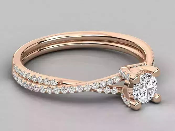 Women Light Weight Solitare Diamond Wedding Ring   38