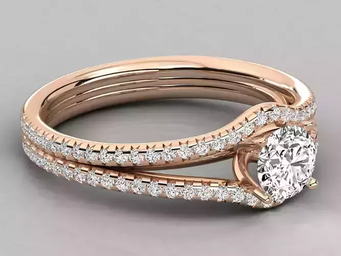 Women Light Weight Solitare Diamond Wedding Ring   37