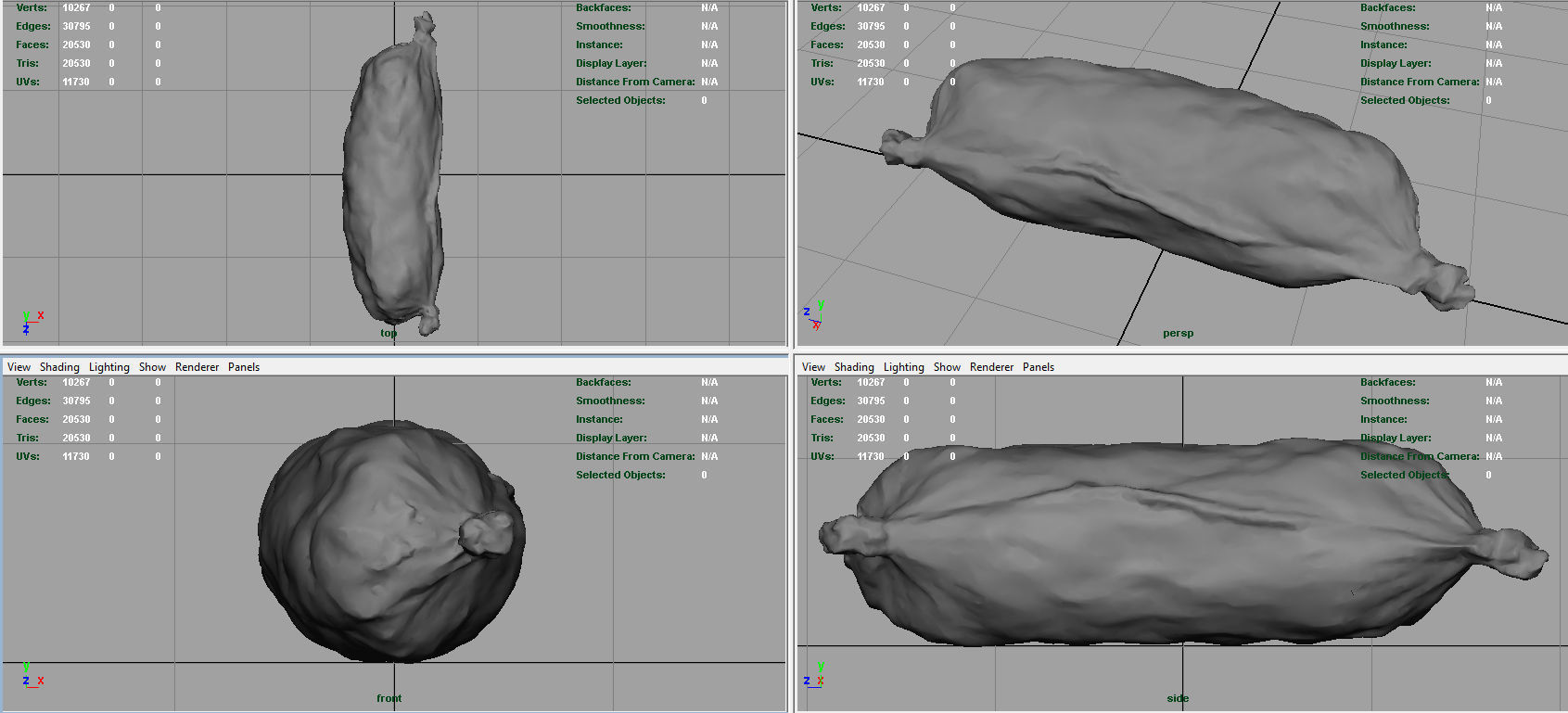 Sausage Salami 1 Low-poly 3D model_6
