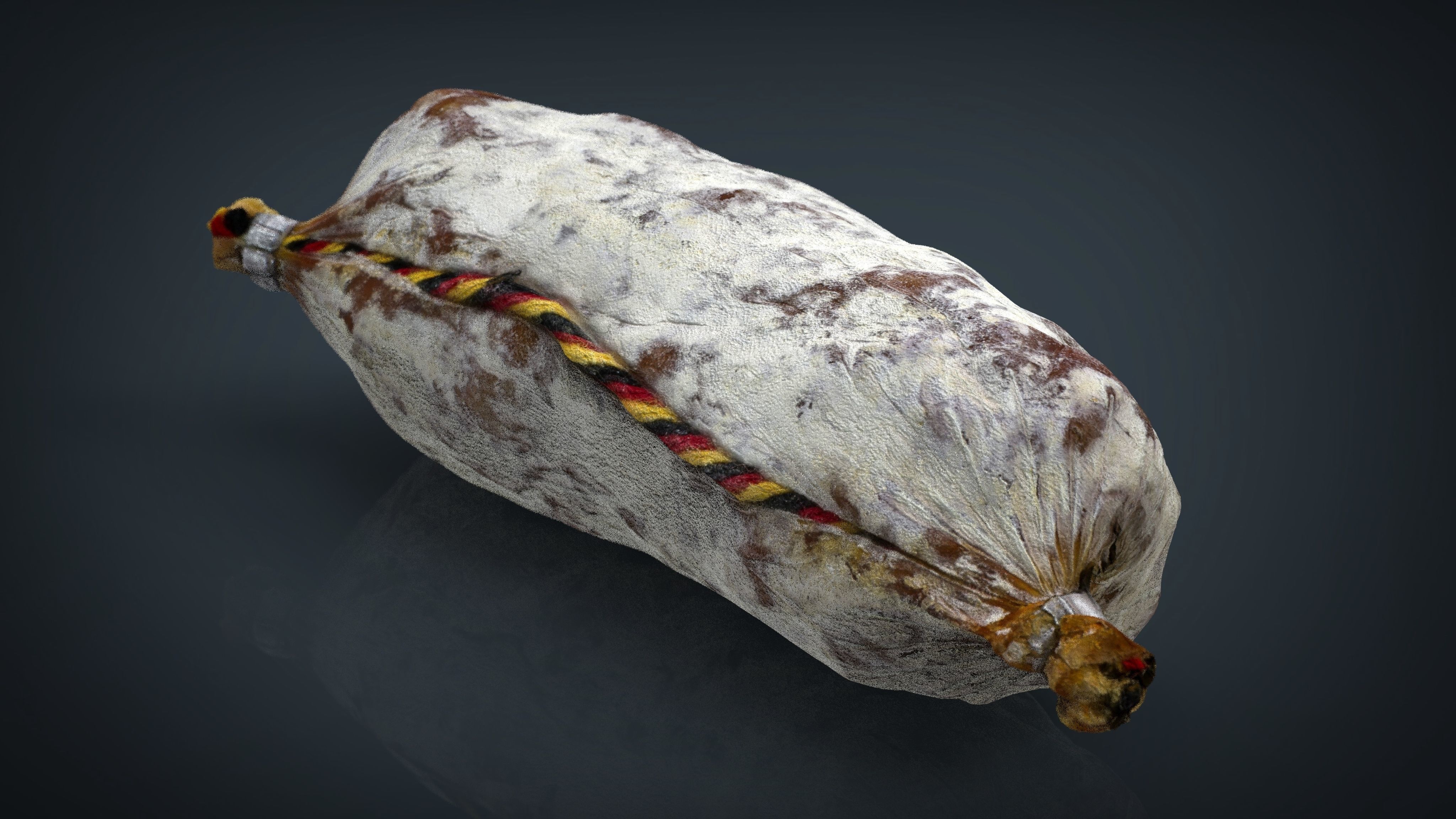 Sausage Salami 1 Low-poly 3D model_2