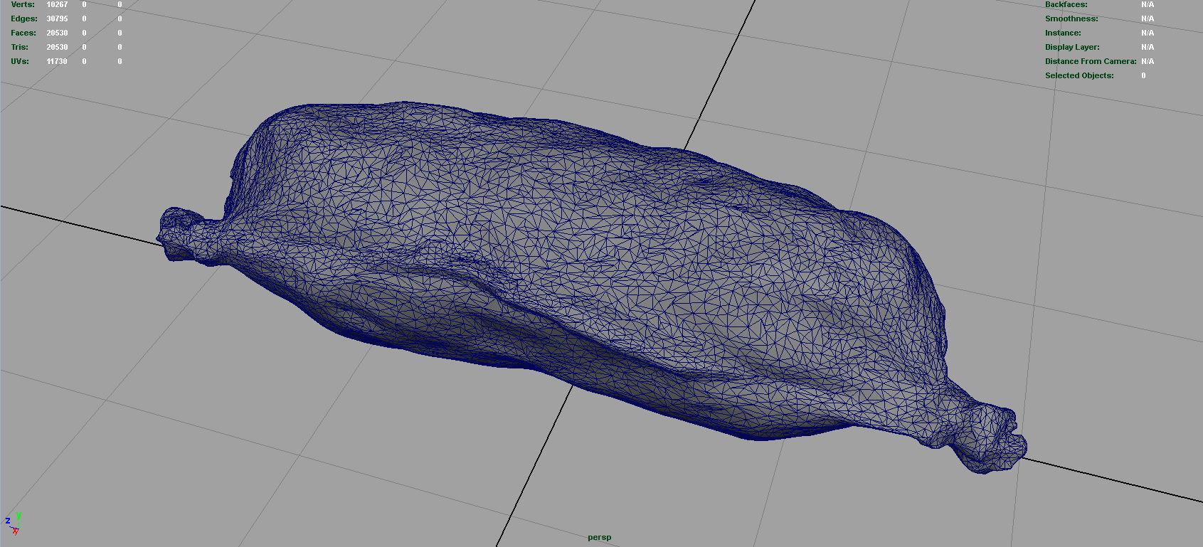 Sausage Salami 1 Low-poly 3D model_5