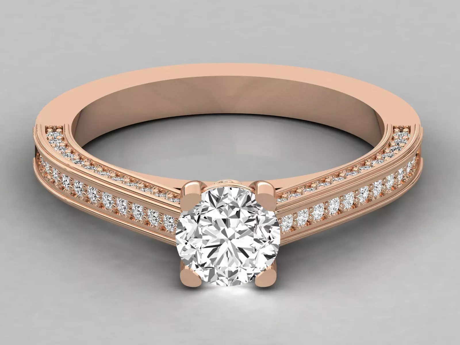 Women Light Weight Solitare Diamond Wedding Ring 33 Free 3D print model