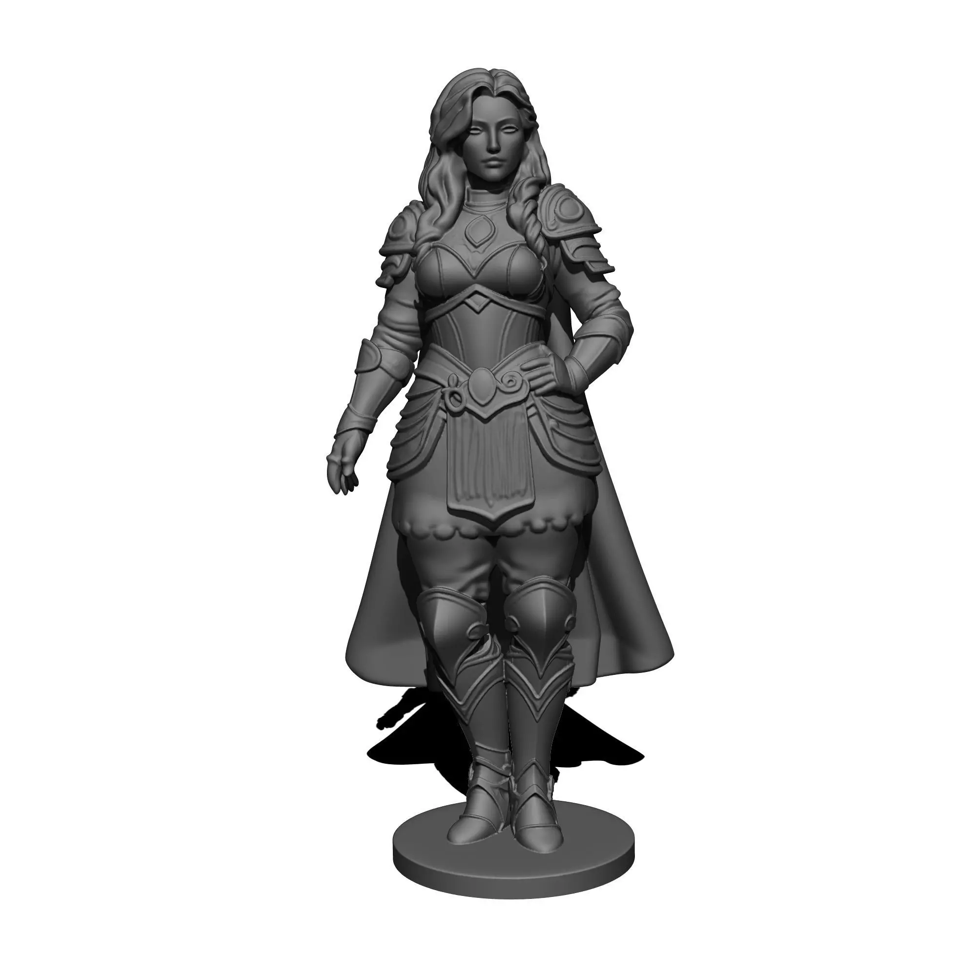 Armored Female Commander 3D print model
